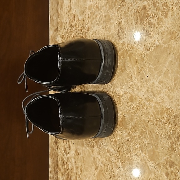 MEN'S PRADA BLACK PATENT LEATHER DRESS SHOES SZ 9 $750 MADE IN ITALY - Picture 4 of 7